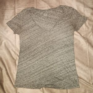 J Crew Grey Tissue V neck Tee